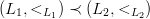 (L1,<L  ) ≺ (L2,<L  )
       1           2  