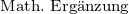                                                                                                           Math. Erganzung 
